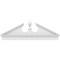 Ekena Millwork Acorn Architectural Grade PVC Combination Pediment, 62"W x 22-3/8"H x 2-3/4"P (Pitch 6/12) PEDPC062X225ACR00 - alternate 2